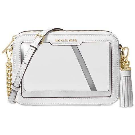 michael kors purse letters discoloration|Michael Kors clear crossbody bag.